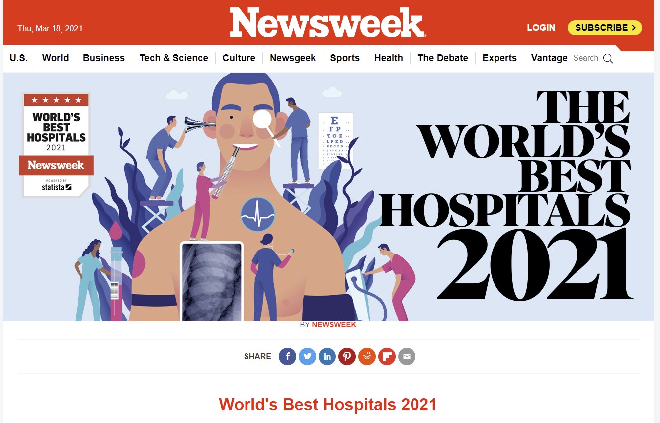 Savigliano in classifica “Migliori Ospedali Italiani 2021” di Newsweek